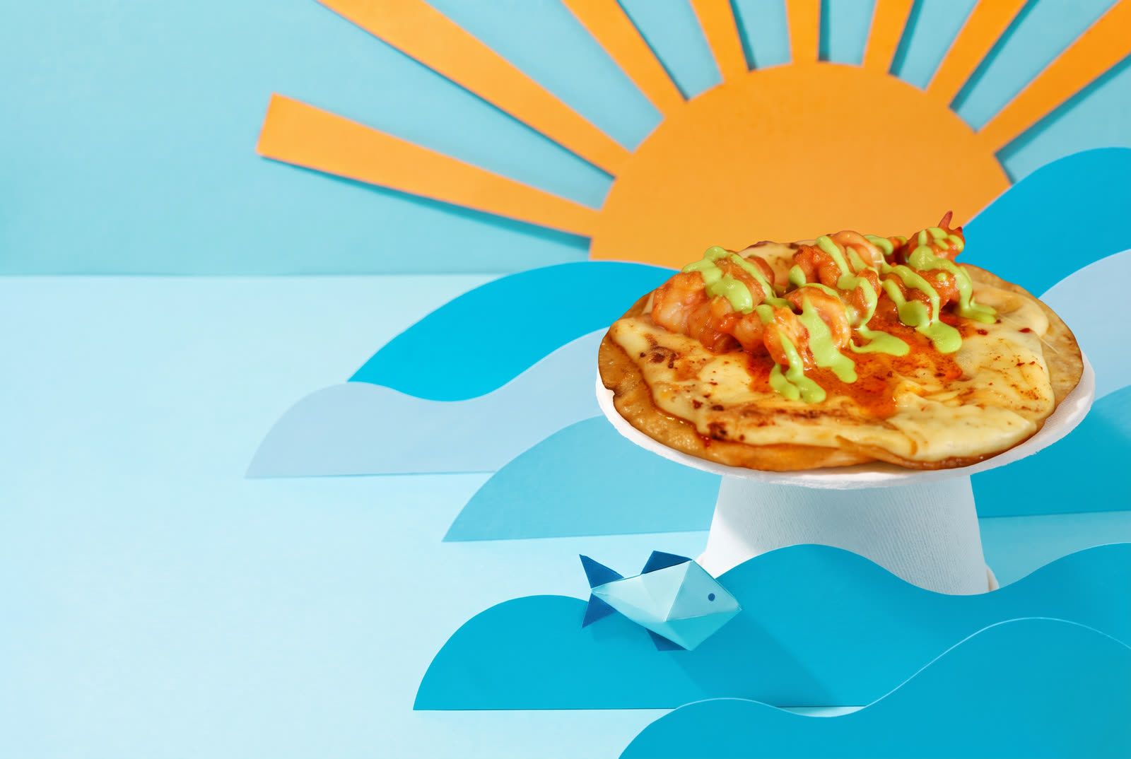Trilogía de tostadas de mariscos de Mareah